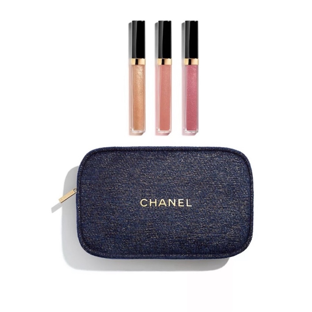 NIB. 2023 Chanel Holiday Beauty Set, New Always Brilliant Lipgloss Trio.